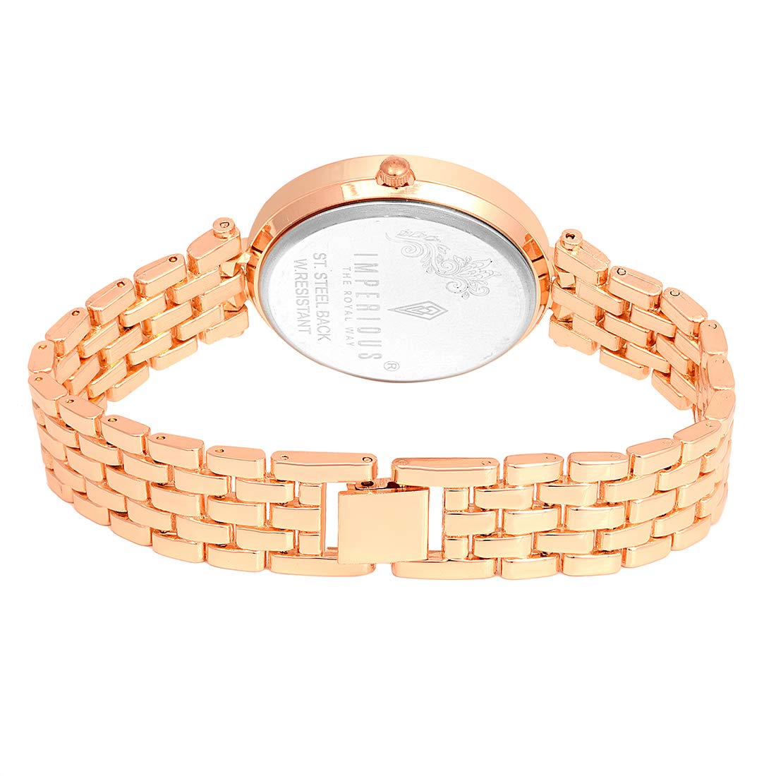 IMPERIOUS - THE ROYAL WAY Women's Round Dial Analogue Wrist Watches (Gold)