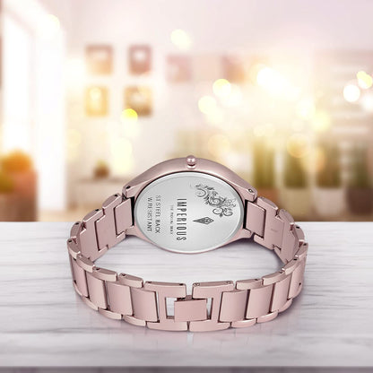 IMPERIOUS Analog Dial Women's Watch|Ladies Wrist Watch|Strap Watches for Girls/Female|Stylish Fashionable Watches for Women and Girls|Classy Womens Watches|Gifts for Women| Baby Pink
