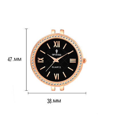 IMPERIOUS - THE ROYAL WAY Analog Round Black Gold Dial Women's Wrist Watches