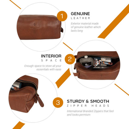 Brown Toiletry bag (B-3) Cosmetics Case