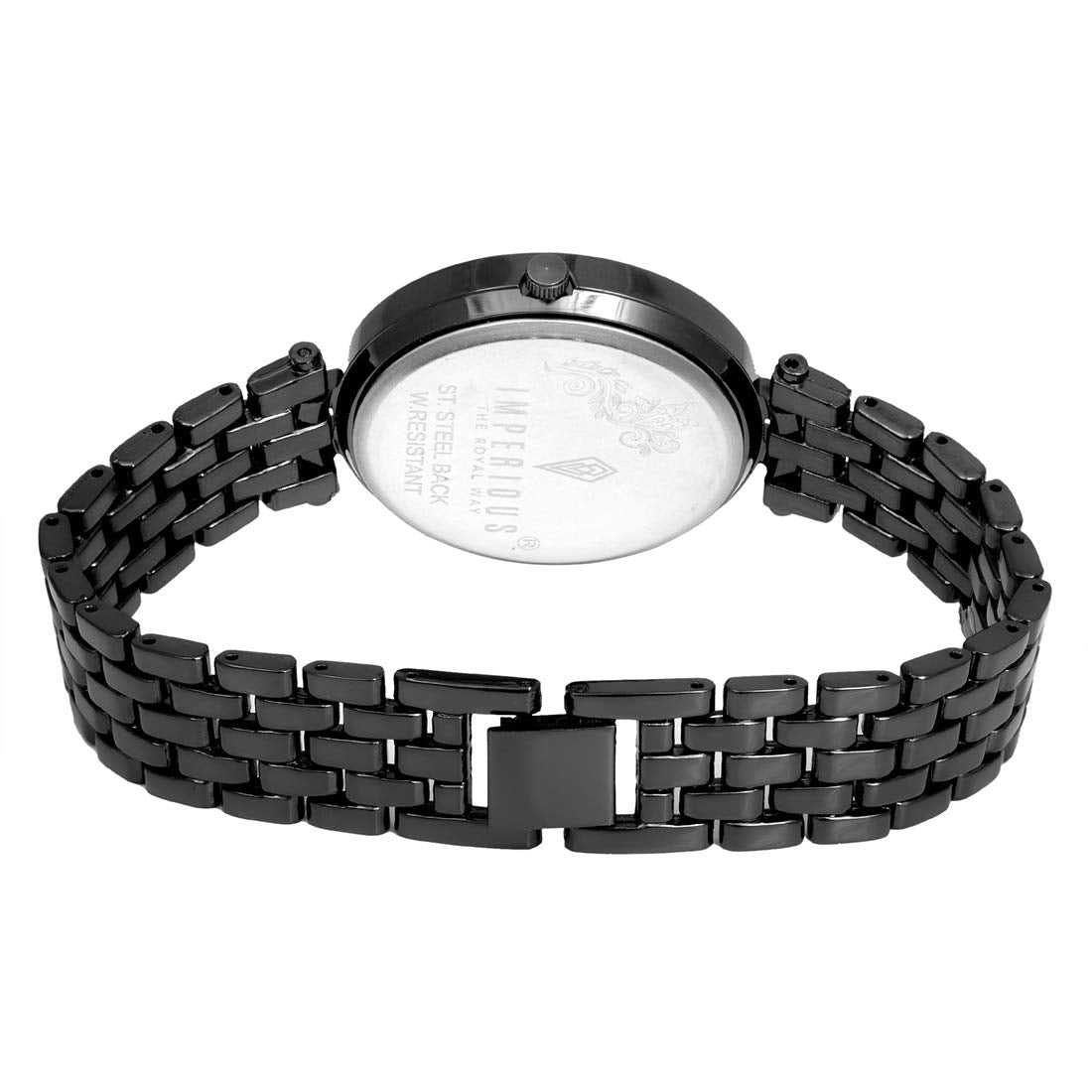 IMPERIOUS - THE ROYAL WAY Round Dial Analogue Women's Wrist Watches (Black)