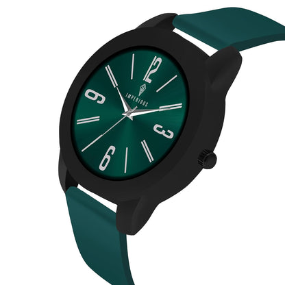 IMPERIOUS - THE ROYAL WAY Watches for Men Round Analogue Stainless Steel Dial Men Watch with Silicon Adjustable Strap Watches for Boys