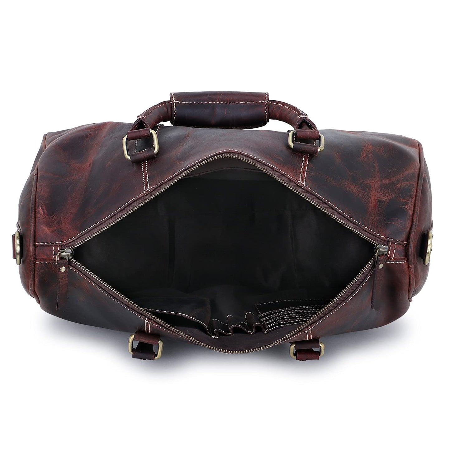 Duffel Bag Travel Luggage, Gym Shoulder Bag (Dark Brown)