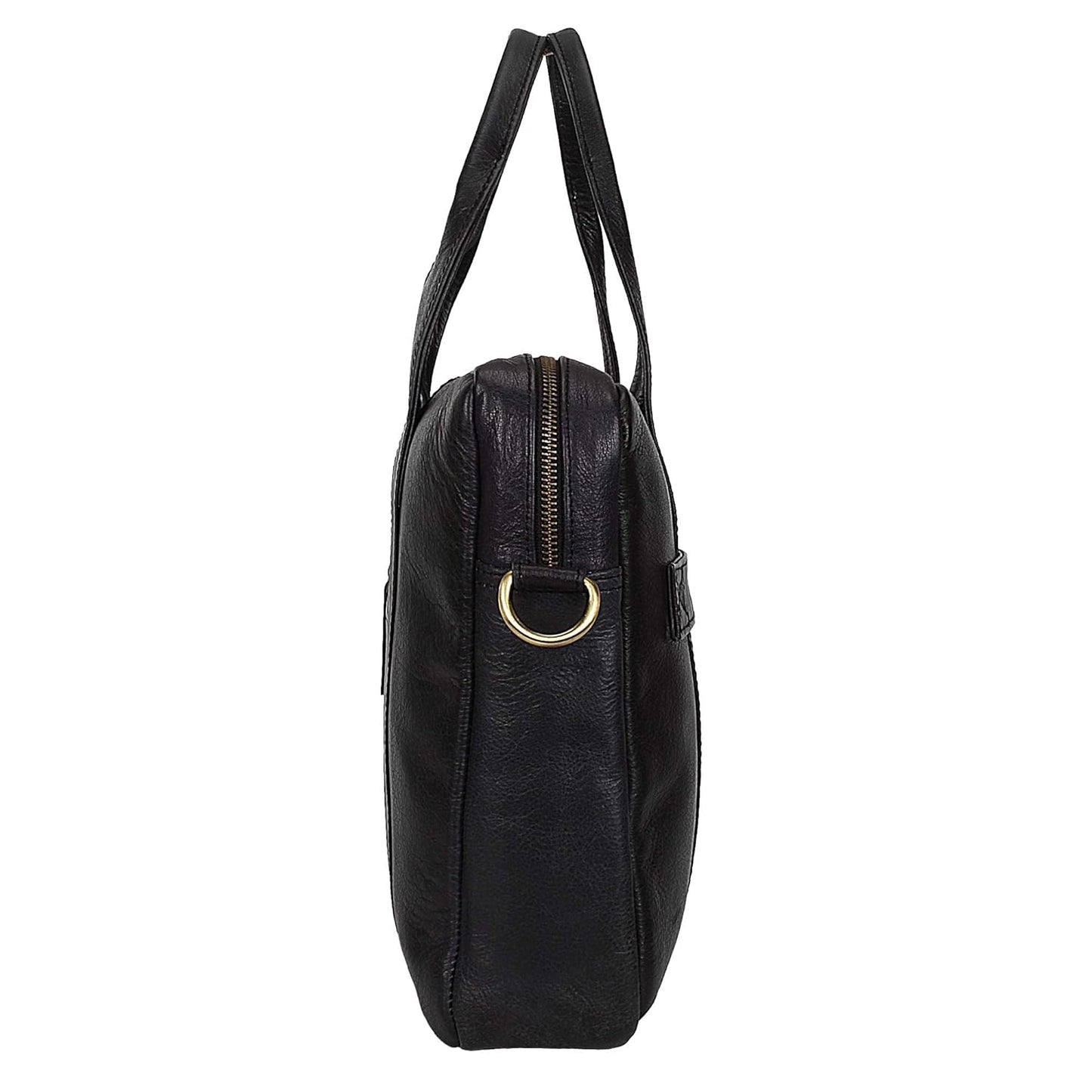 Pure Leather Laptop Messanger Bag (Black - 14 inch)