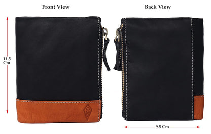 THE ROYAL WAY Vintage Navy Leather Men's RFID Blocking Wallet