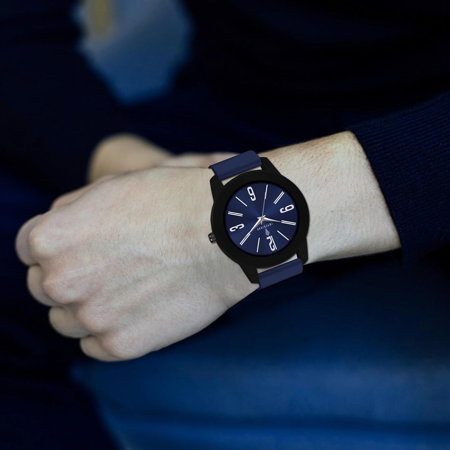 IMPERIOUS - THE ROYAL WAY Watches for Men Round Analogue Stainless Steel Dial Men Watch with Silicon Adjustable Strap Watches for Boys