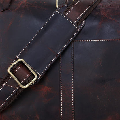 Duffel Bag Travel Luggage, Gym Shoulder Bag (Dark Brown)