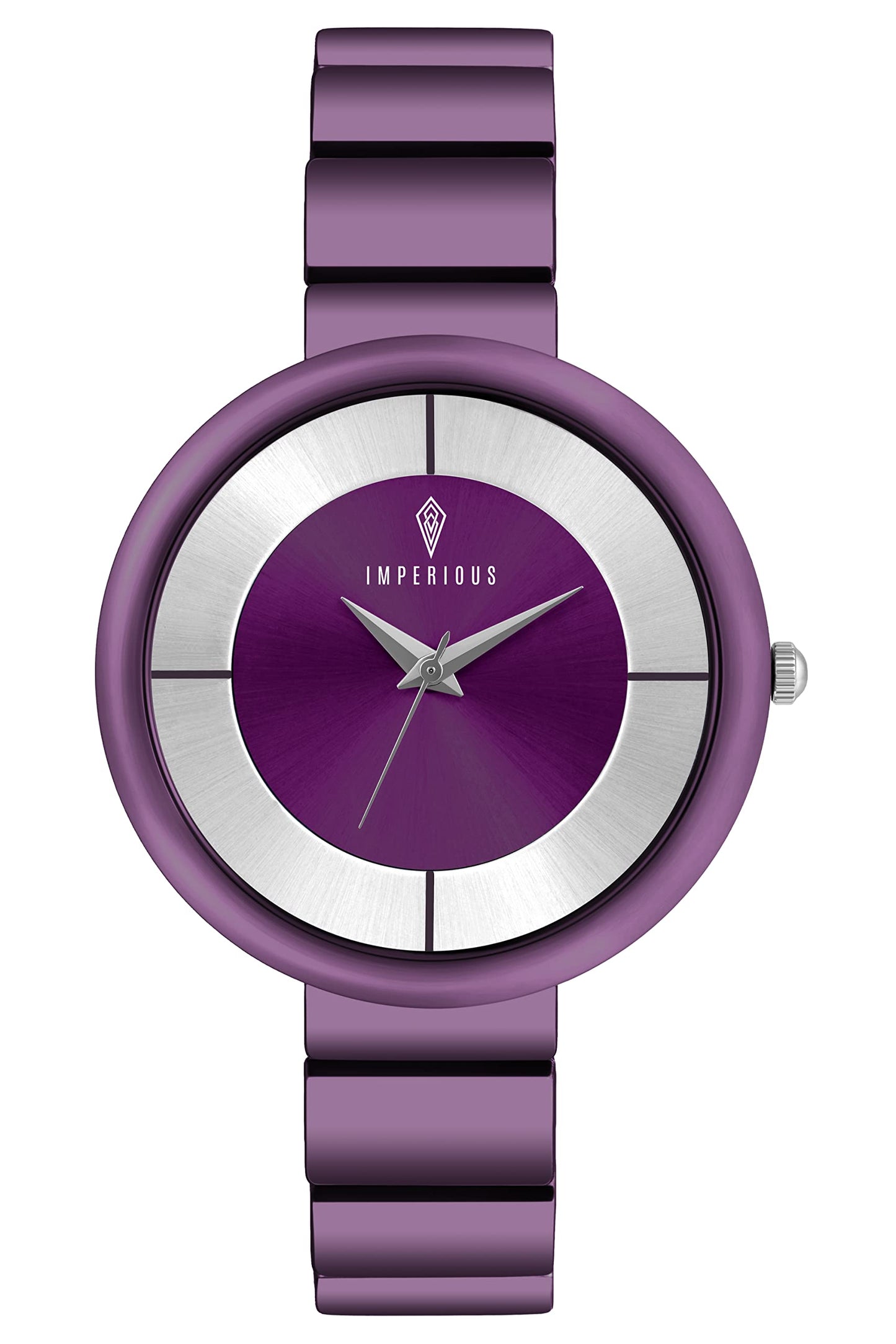 Imperious Wrist Watch for Women, Branded Stylish Analogue Dial Ladies Watch - Water Resistant, Stainless Steel & Classy Purple