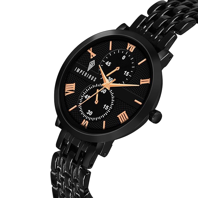 IMPEROUS - The Royal Way Women's Round Dial Watch | Quartz Movement | Elegant Metal Strap | Slim Design