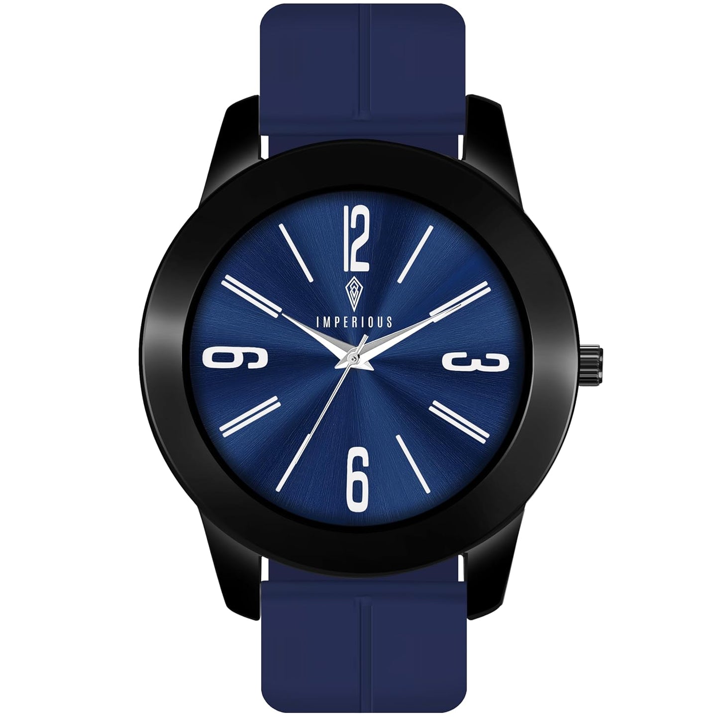 IMPERIOUS - THE ROYAL WAY Watches for Men Round Analogue Stainless Steel Dial Men Watch with Silicon Adjustable Magnetic Clasp Strap Watches for Mens (Blue)