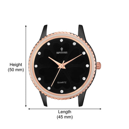 IMPERIOUS - THE ROYAL WAY Analogue Women's Watch (Black Dial)