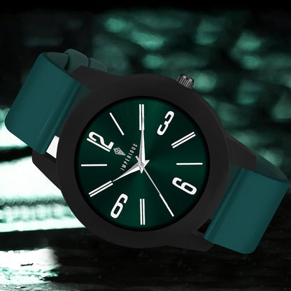 IMPERIOUS - THE ROYAL WAY Watches for Men Round Analogue Stainless Steel Dial Men Watch with Silicon Adjustable Strap Watches for Boys