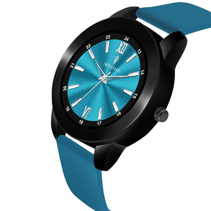 IMPERIOUS - THE ROYAL WAY Watches for Men Round Analogue Stainless Steel Dial Men Watch with Silicon Adjustable Strap Watches for Mens (Sea Green)