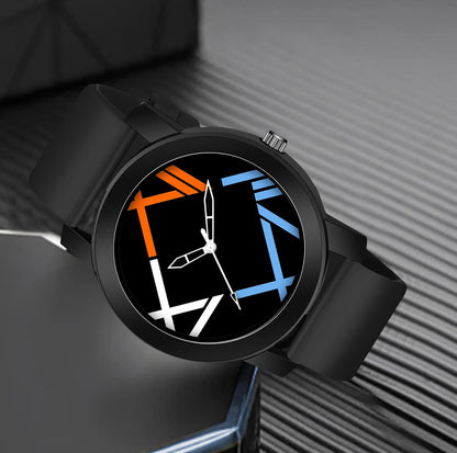 IMPERIOUS - THE ROYAL WAY Multicolor Checked Analog Watches for Men Round Analogue Stainless Steel Dial Men Watch with Silicon Adjustable Strap Watches for Boys