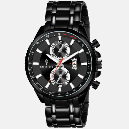 IMPEROUS - The Royal Way Men's Watch | 3 ATM Water Resistant | Quartz Movement | Premium Design - Black