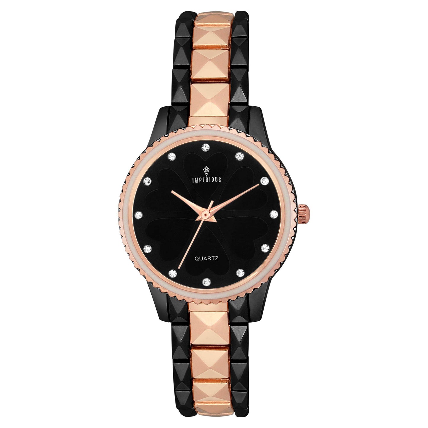 IMPERIOUS - THE ROYAL WAY Analogue Women's Watch (Black Dial)