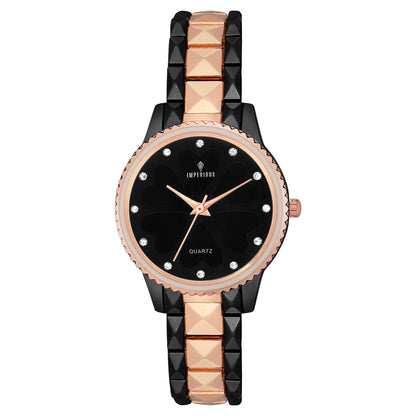 IMPERIOUS - THE ROYAL WAY Analogue Women's Watch (Black Dial)