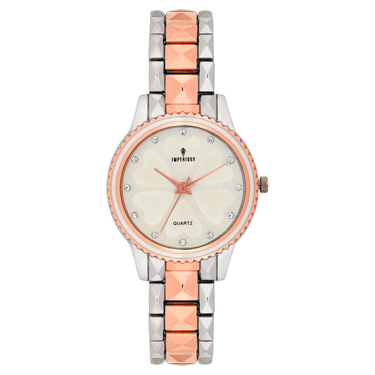 Imperious Round Dial Analogue Women's Wrist Watches-Silver