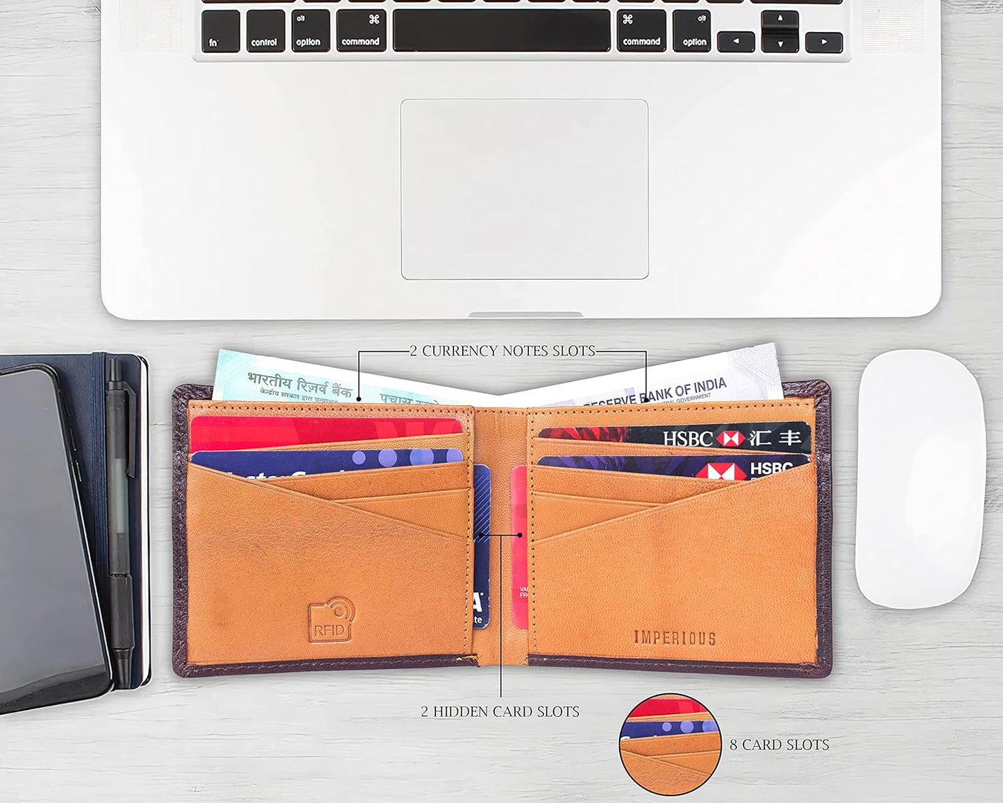 RFID Protected Genuine Leather Wallet