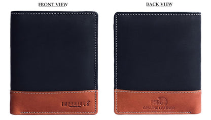 Mens Genuine Leather Wallet(Black)