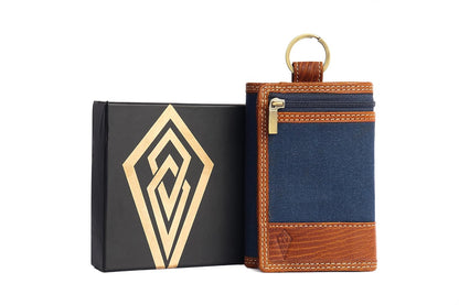 THE ROYAL WAY Tan Leather Men's Tri Fold RFID Blocking Wallet