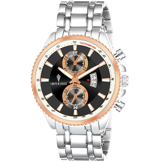 IMPEROUS - The Royal Way Men's Watch | 3 ATM Water Resistant | Quartz Movement | Premium Design -Silver Gold