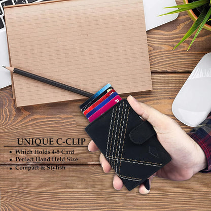 THE ROYAL WAY Leather Unisex Wallet (Jet Black)