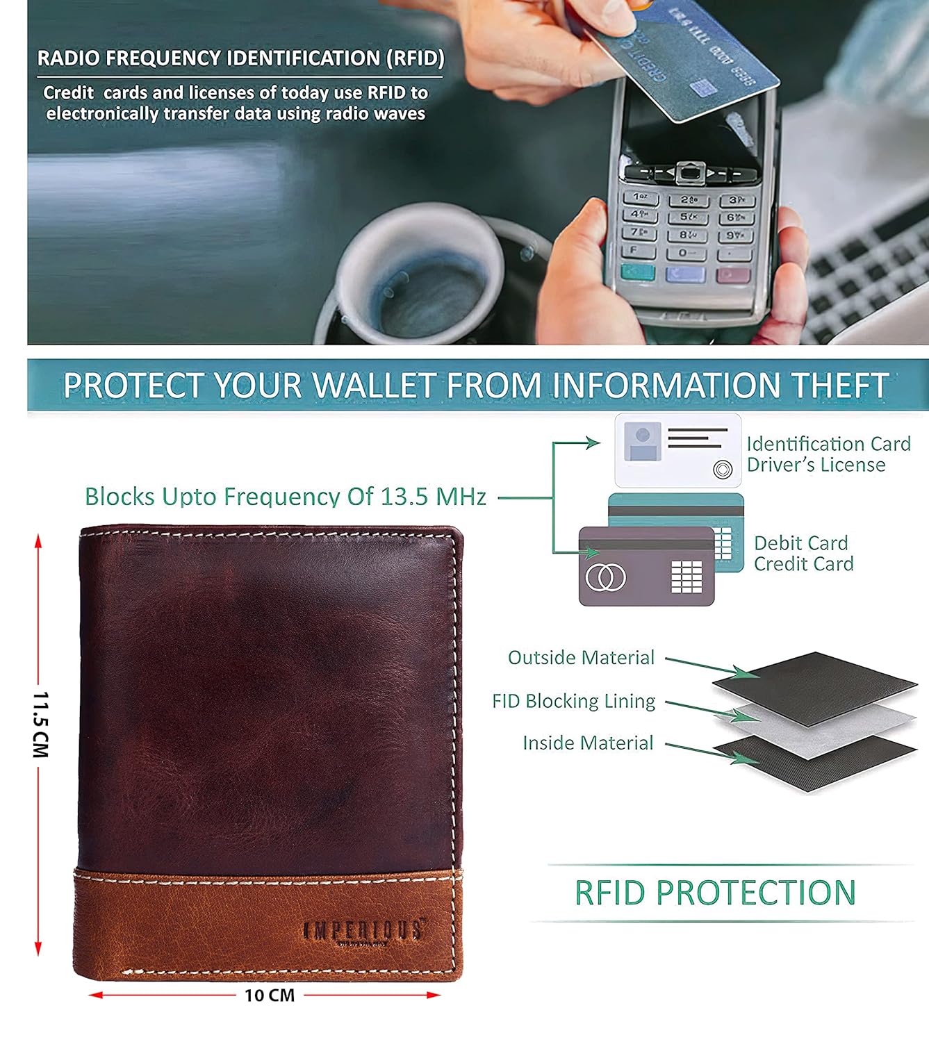 Men's Genuine Leather Wallet (Italian Brown)