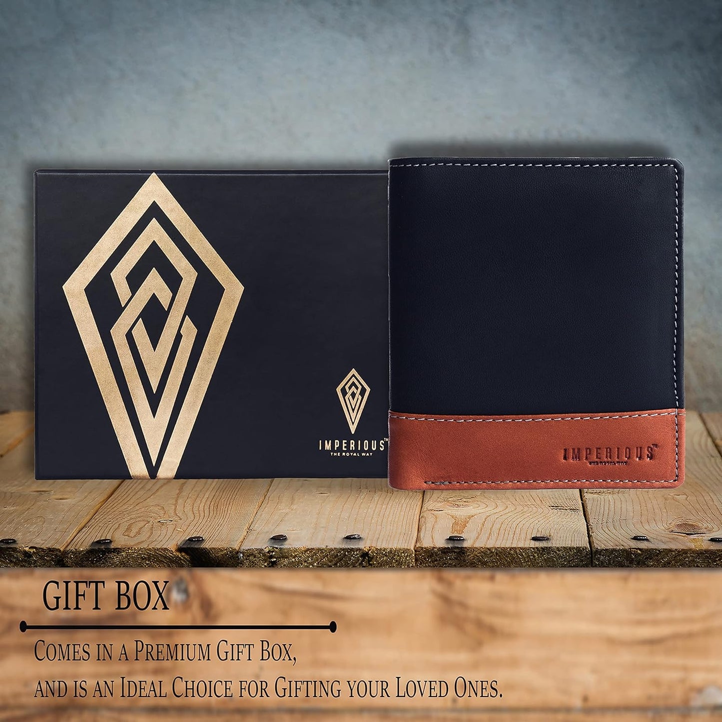 Mens Genuine Leather Wallet(Black)