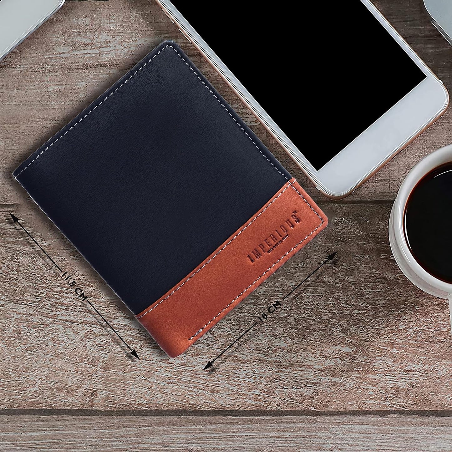 Mens Genuine Leather Wallet(Black)