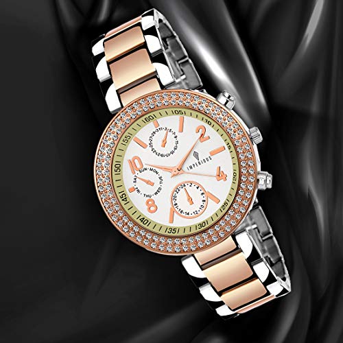 Imperious Stainless Steel Dial Wrist Watches for Women Stylish Belt Ladies Watch - Water Resistant Womens Watches