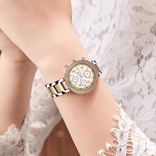 Imperious Stainless Steel Dial Wrist Watches for Women Stylish Belt La