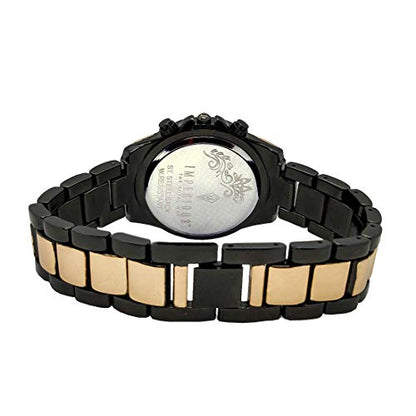 Imperious Stainless Steel Dial Wrist Watches for Women Stylish Belt Ladies Watch - Black Water Resistant Womens Watches