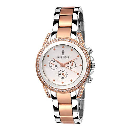 Imperious Stainless Steel Dial Wrist Watches for Women Stylish Belt Ladies Watch - Black Water Resistant Womens Watches
