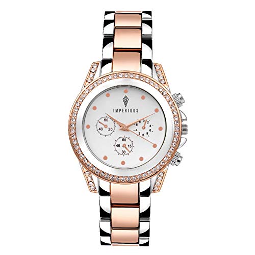 Imperious Stainless Steel Dial Wrist Watches for Women Stylish Belt Ladies Watch - Black Water Resistant Womens Watches