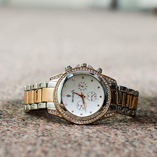 Imperious Stainless Steel Dial Wrist Watches for Women Stylish Belt Ladies Watch - Black Water Resistant Womens Watches