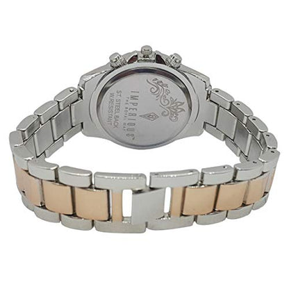Imperious Stainless Steel Dial Wrist Watches for Women Stylish Belt Ladies Watch - Black Water Resistant Womens Watches