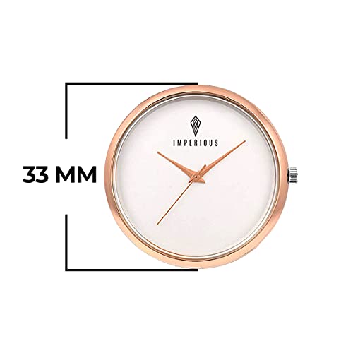 IMPERIOUS - THE ROYAL WAY Metal Analogue Women'S Branded Gold Silver Wrist Watches For Women (Dual Color Strap)