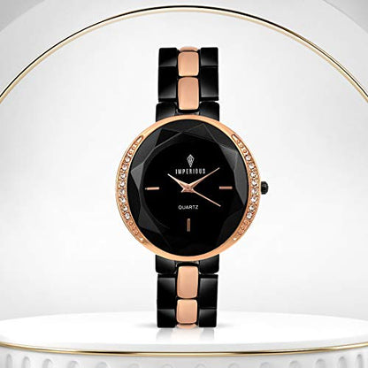 IMPERIOUS - THE ROYAL WAY Analogue Women's & Girl's Watch (Black Dial)