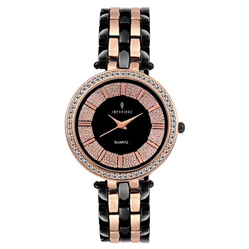 IMPERIOUS - THE ROYAL WAY Analogue Women's Watch (Black Dial)