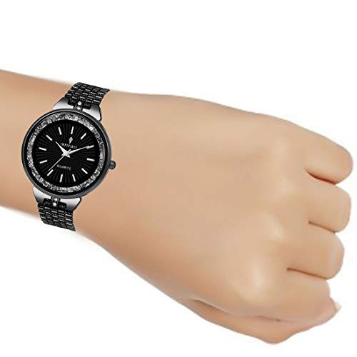 Imperious Analogue Women's Watch (Black Dial Black Colored Strap)
