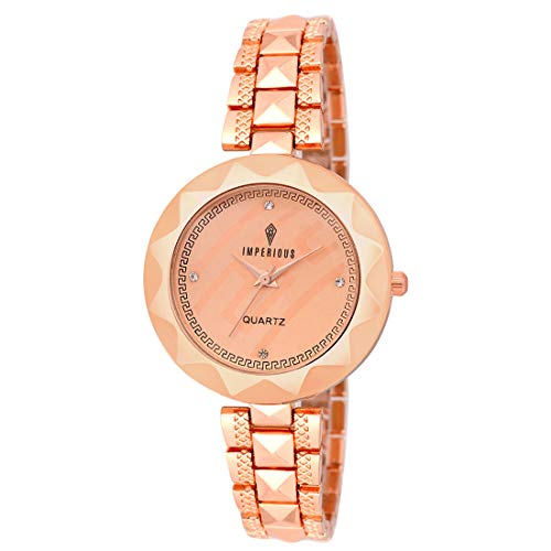 Analogue Women's Watch (Gold Dial)