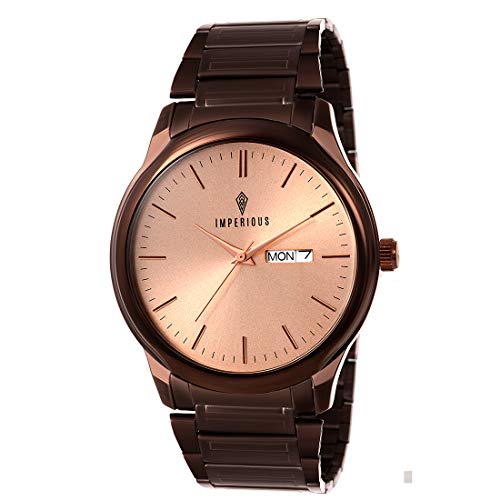IMPERIOUS - THE ROYAL WAY Analogue Men's & Boy's Watch (Brown Dial, Brown Colored Strap)