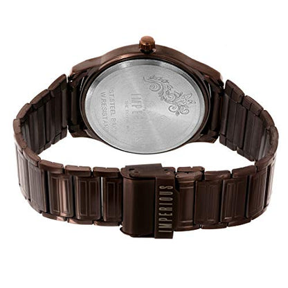 IMPERIOUS - THE ROYAL WAY Analogue Men's & Boy's Watch (Brown Dial, Brown Colored Strap)