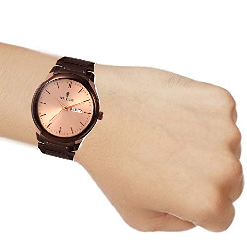 IMPERIOUS - THE ROYAL WAY Analogue Men's & Boy's Watch (Brown Dial, Brown Colored Strap)