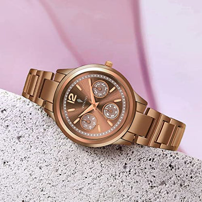 Imperious Wrist Watches for Women - Golden Brown
