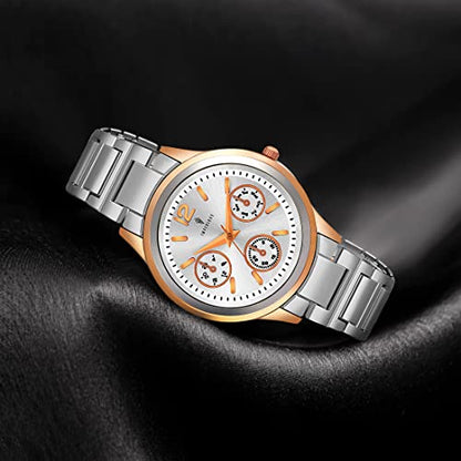 IMPERIOUS Wrist Watches for Women - Deep Silver, Stainless Steel & Water Resistant Ladies Women Watches