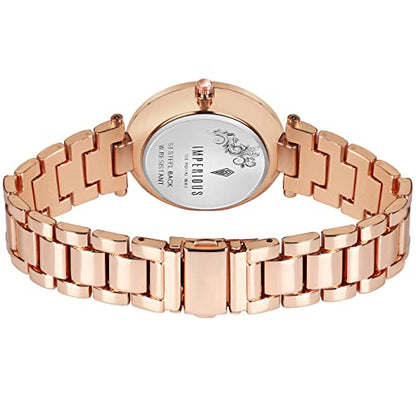 Imperious White Analogue Watch Silver Dial Strap Watch (Golden)