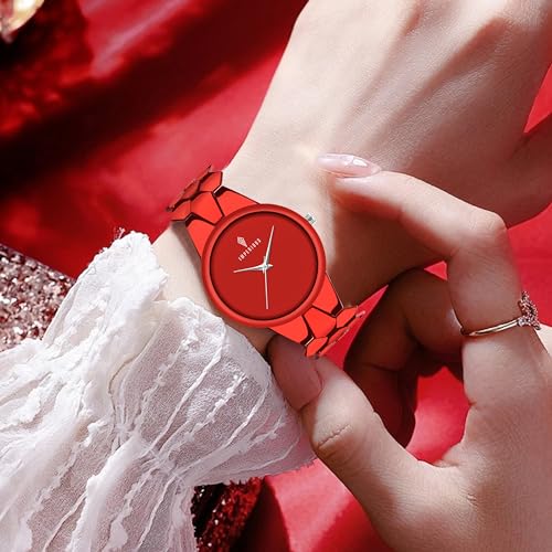Imperious Analogue Red Wrist Watch