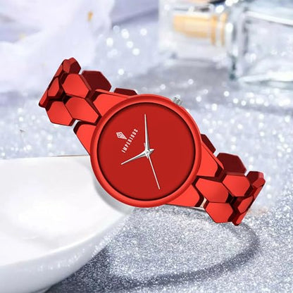 Imperious Analogue Red Wrist Watch